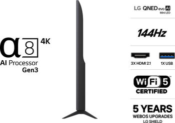 LG 65" QNED82 Mini-LED evo snjallsjónvarp (2026)