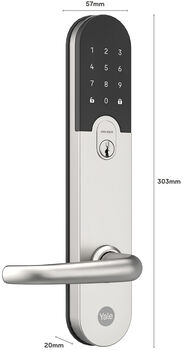 Yale Entrus Lite snjalllás - Burstað stál