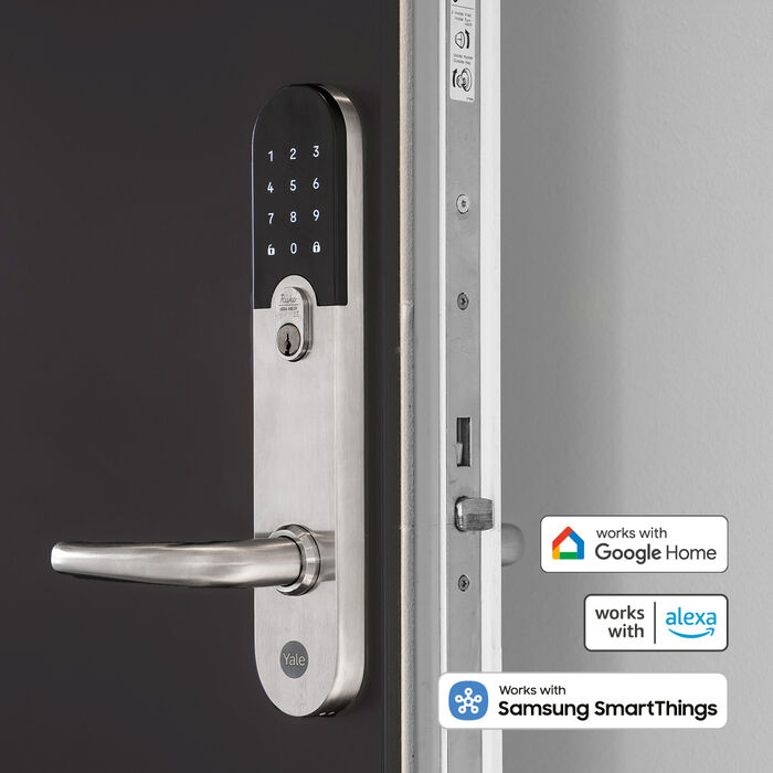 Yale Entrus Lite snjalllás - Burstað stál
