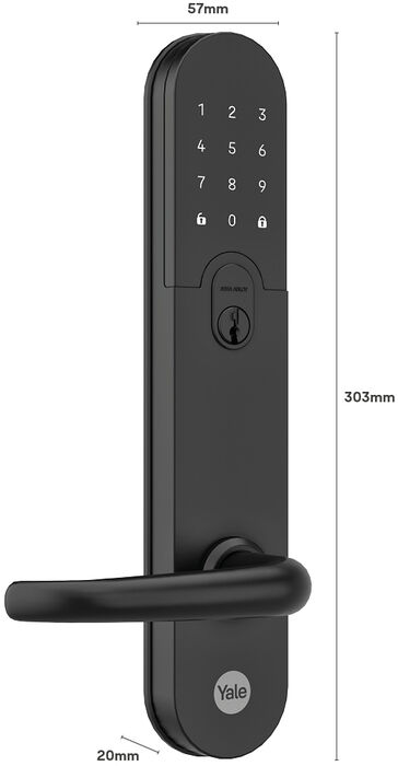 YALE Entrus Lite snjalllás - Svartur