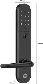 YALE Entrus Lite snjalllás - Svartur