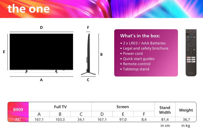 Philips 75" The One LED sjónvarp (2024)