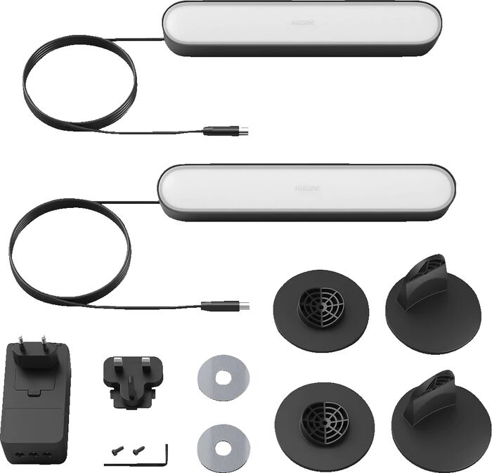 Philips Hue Play ljós/lampar - 2 stk svört