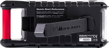 Midland ER300 trekkjanlegt útvarp - Svart/Rautt
