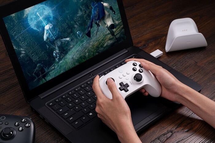 8BitDo Ultimate stýripinni - Hvítur