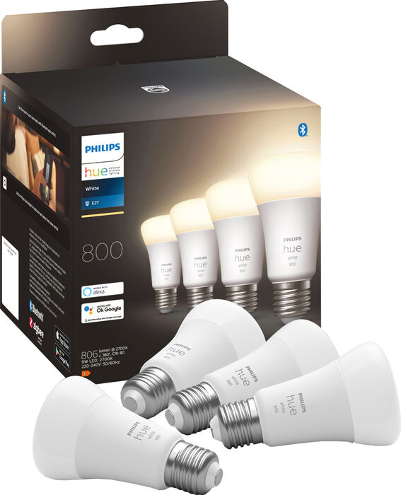 Philips Hue 9W A60 E27 perur - 4 stk