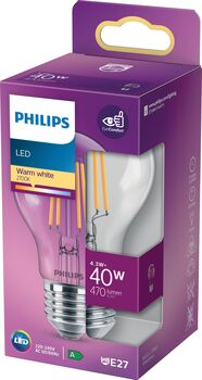 Philips LED E27 470 lm ljósapera
