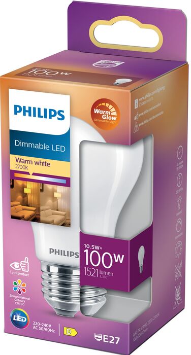 Philips LED E27 1521 lm ljósapera