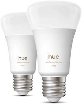 Philips Hue E27 White Ambiance snjallpera - 2 stk
