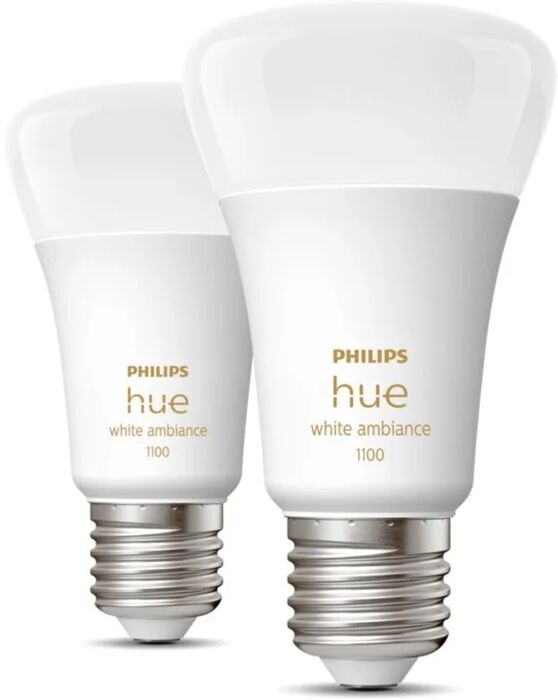 Philips Hue E27 White Ambiance snjallpera - 2 stk