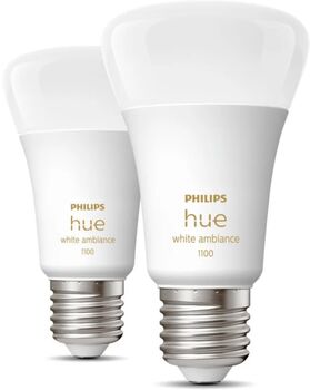 Philips Hue E27 White Ambiance snjallpera - 2 stk