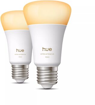 Philips Hue E27 White Ambiance snjallpera - 2 stk