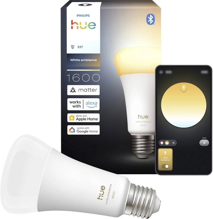 Philips Hue E27 White Ambiance snjallpera