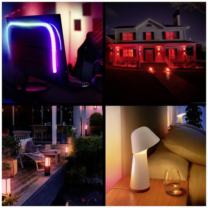 Philips Hue Essential White og Color Ambiance E27 sett (3 perur)