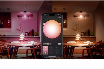 Philips Hue Essential White og Color Ambiance E27 sett (2 perur + Hue tengistöð)