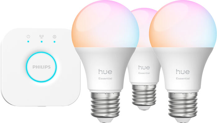 Philips Hue Essentials LED perur 8W E27 - 3 stk