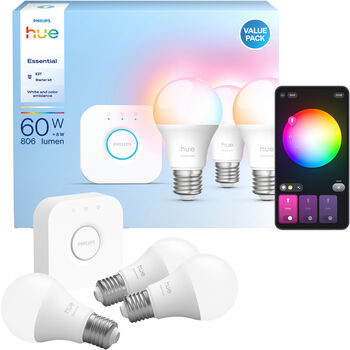 Philips Hue Essentials LED perur 8W E27 - 3 stk