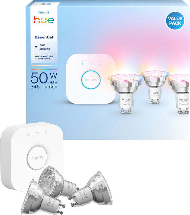 Philips Hue Essential LED perur 3W GU10 - 3 stk
