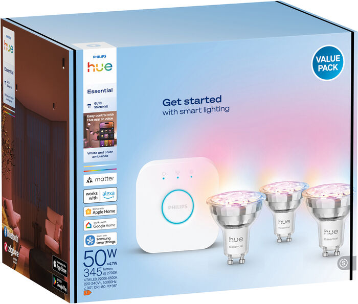 Philips Hue Essential LED perur 3W GU10 - 3 stk