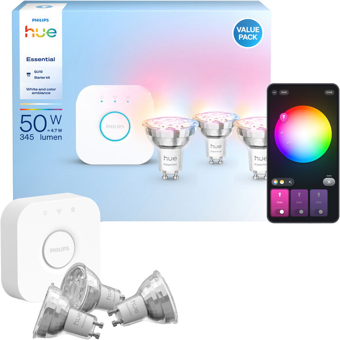 Philips Hue Essential LED perur 3W GU10 - 3 stk