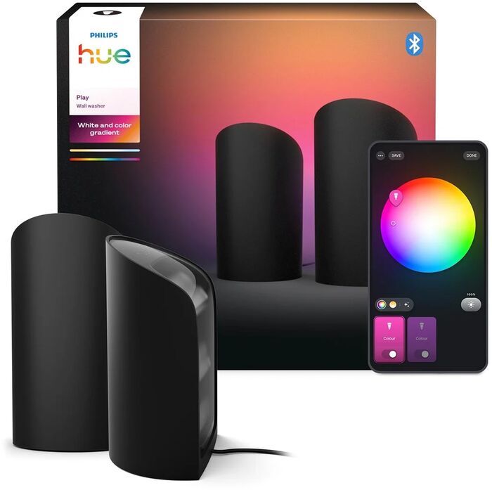 Philips Hue Play Wall Washer veggvarpi - 2stk svört
