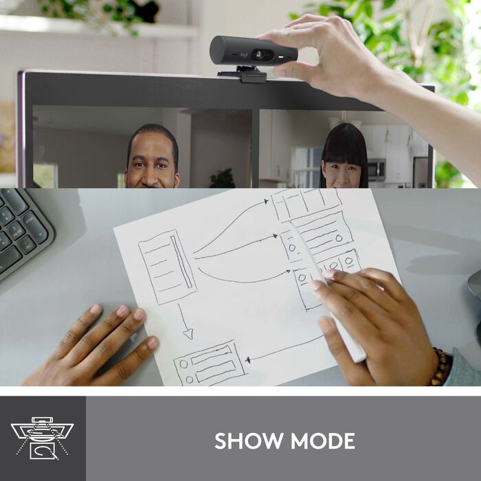 Logitech Brio 500 vefmyndavél - Svört 