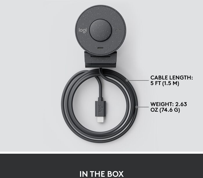 Logitech Brio 300 vefmyndavél - Svört 