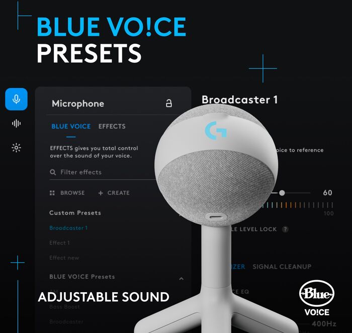 Logitech G Yeti Orb hljóðnemi - Hvítur