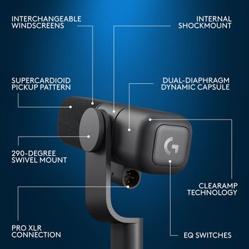 Logitech G Yeti Studio hljóðnemi - Svartur