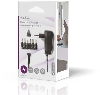 Nedis spennubreytir 240 V í 3–12 V — 7,2 W