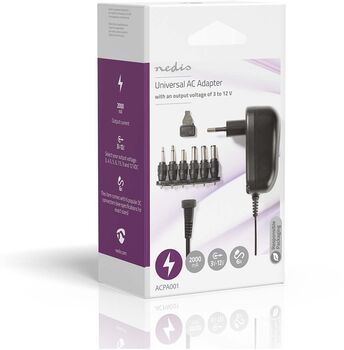 Nedis spennubreytir 240 V í 3–12 V — 7,2 W