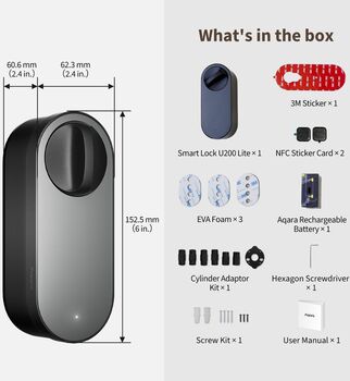 Aqara U200 Lite Retrofit snjalllás - Svartur