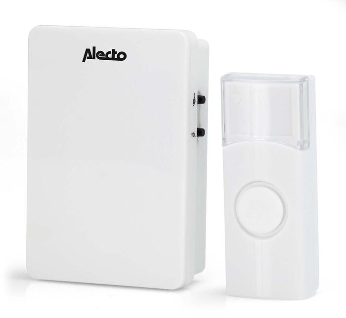 Alecto þráðlaus dyrabjalla - Hvít