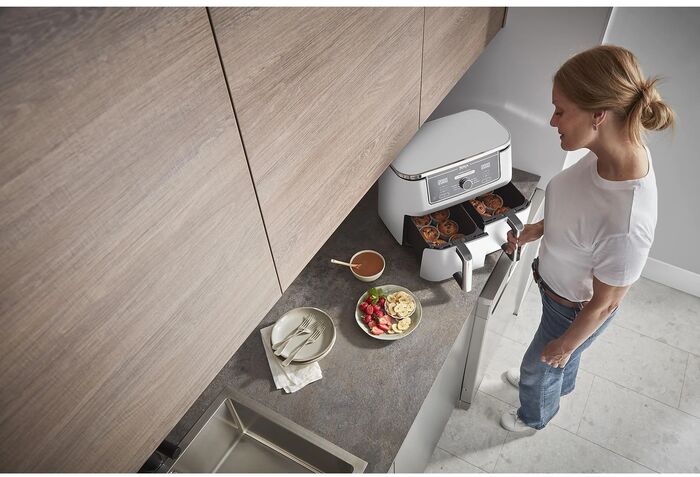 Ninja Foodi tvöfaldur lofsteikingarpottur Hvítur Air Fryer