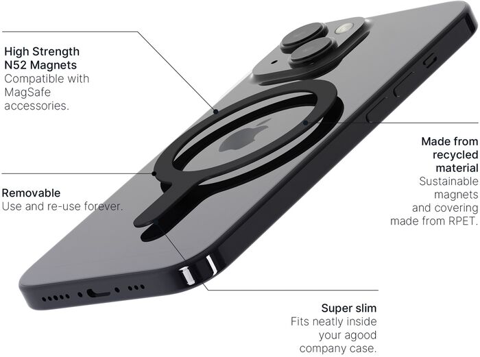 aGood MagSafe hringur - Svartur