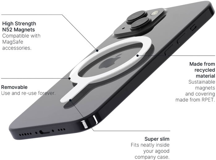 aGood MagSafe hringur - Hvítur