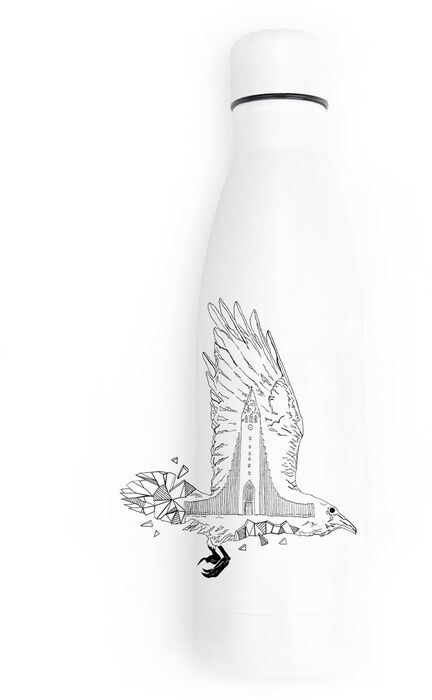 Agood 500ml vatnsflaska - Hallgrímskirkja Fugl