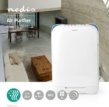 Nedis lofthreinsitæki 25m2 - Hvítt