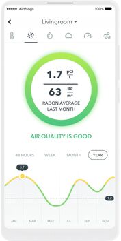 Airthings Wave Plus snjall loftgæðamælir