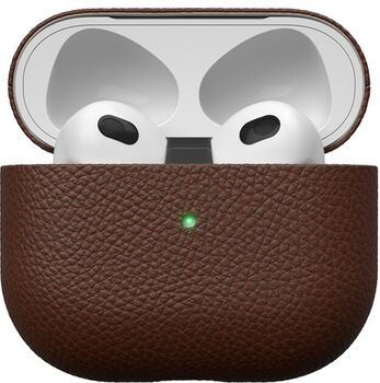 KeyBudz PodSkinz Artisan AirPods 3 leðurhulstur - Brúnt