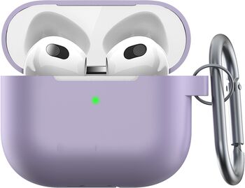 KeyBudz PodSkinz Elevate Series AirPods 3 sílikonhulstur - Fjólublátt