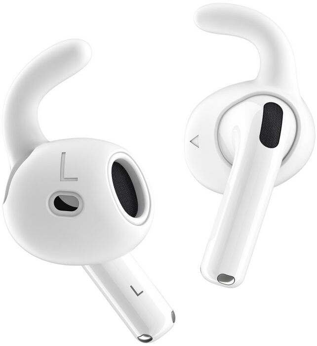 Keybudz Earbuddy krókar fyrir Airpods 4. kynslóð - Hvítir