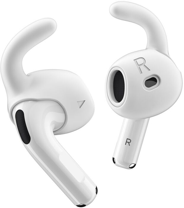 Keybudz Earbuddy krókar fyrir Airpods 4. kynslóð - Hvítir