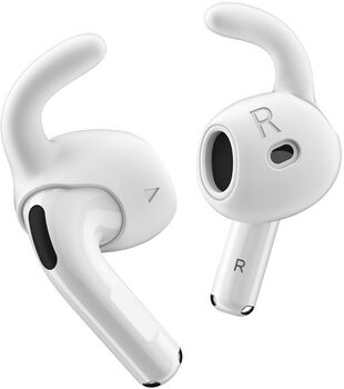 Keybudz Earbuddy krókar fyrir Airpods 4. kynslóð - Hvítir