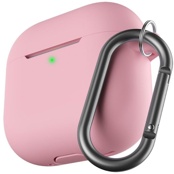 Keybudz sílikonhulstur fyrir AirPods 4 - Bleikt