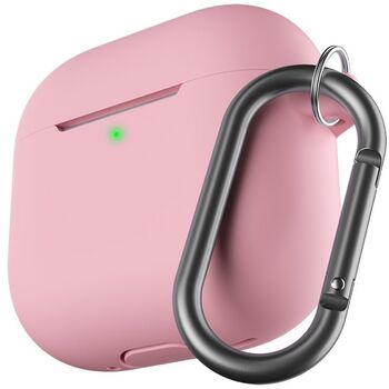 Keybudz sílikonhulstur fyrir AirPods 4 - Bleikt