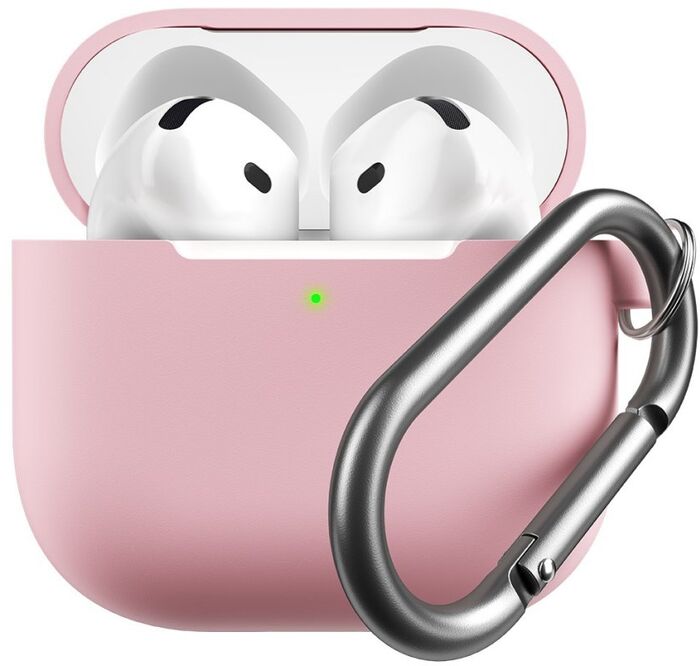 Keybudz sílikonhulstur fyrir AirPods 4 - Bleikt