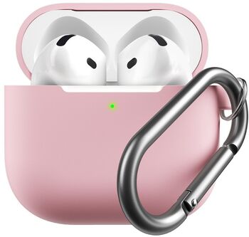 Keybudz sílikonhulstur fyrir AirPods 4 - Bleikt