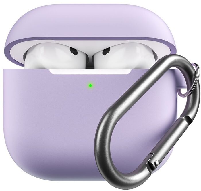 Keybudz sílikonhulstur fyrir AirPods 4 - Fjólublátt