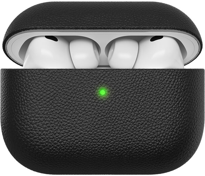KeyBudz Artisan AirPods Pro 3 leðurhulstur - Svart